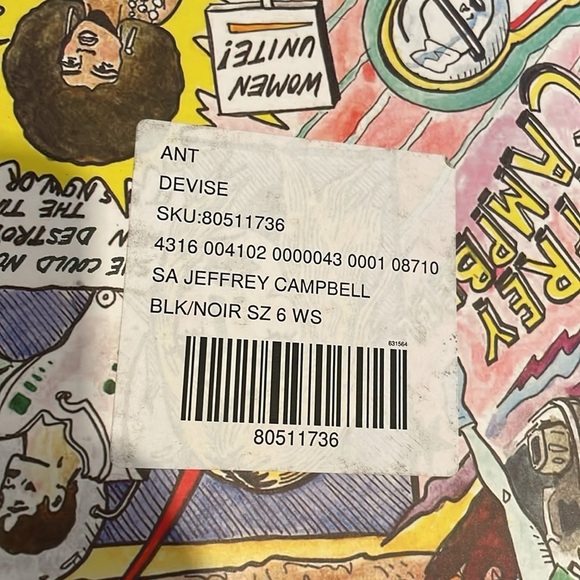 🖤Nwt Jeffrey Campbell Devis bolo greek straps Sandals in Black noir leat… - Picture 5 of 10